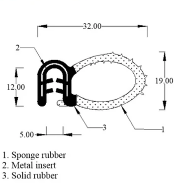 Pro-Strip Door Seal Incl. Insert