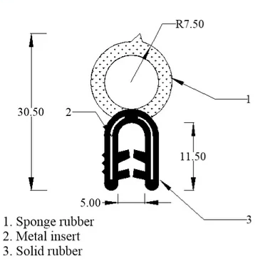 General Door/Lid Seal (Per Metre)